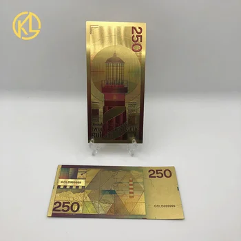 100 шт./лот, Хорошая банкнота Нидерландов, 250 золотых Гульденов, Банкнота с золотым покрытием Для украшения дома
