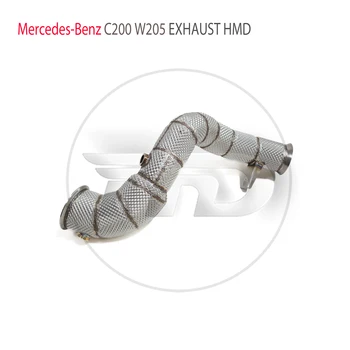 Выпускная система HMD с Высокой Производительностью Сливной трубы для Mercedes Benz S205 C205 C200 M274 M264 1,5 T 2,0T Праворульный Автомобиль