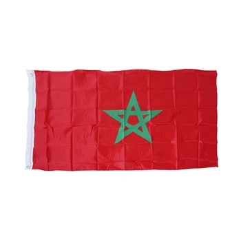Марокканский полиэстер для сада в Марокко, Марокканские национальные баннеры из полиэстера для парадов на Олимпийских играх 90x1