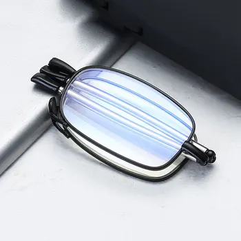 Новое поступление, Очки для чтения с защитой от синего излучения, очки в металлической оправе с полной оправой, простые и портативные Складные очки для чтения