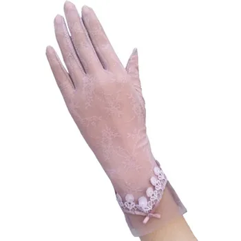 Солнцезащитные перчатки женские весенние анти-УФ перчатки для вождения с сенсорным экраном
