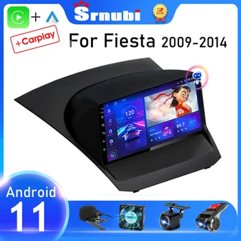 Srnubi Android 11,0 Автомобильный радиоприемник Для Ford Fiesta 2009-2017 Мультимедийный Видеоплеер 2Din 4G WIFI GPS Навигация Carplay Головное устройство