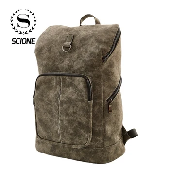Винтажный бархатный мужской рюкзак Scione, повседневный студенческий рюкзак для пеших прогулок, рюкзаки для кемпинга, мужские школьные большие сумки для ноутбуковsk170