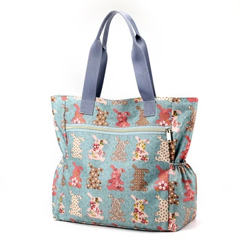 Женская сумка-тоут, Дизайнерская женская повседневная сумочка с принтом, нейлоновая сумка на плечо, Водонепроницаемая пляжная сумка для покупок Большой емкости