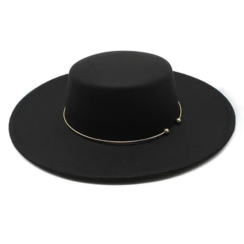 Классическая Фетровая шляпа с широкими полями 10 см, Винтажные фетровые шляпы во французском стиле, Шляпы Hepburn Wind, Элегантные Кепки для свадебных платьев