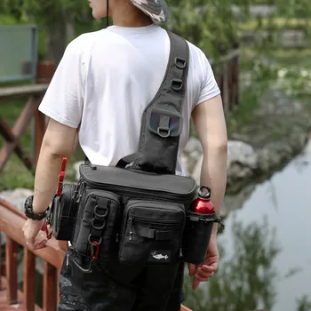 Сумка для приманки, новая многофункциональная сумка для рыбалки, дорожная спортивная сумка на открытом воздухе, сумка для приманки через плечо, поясная сумка для мужчин
