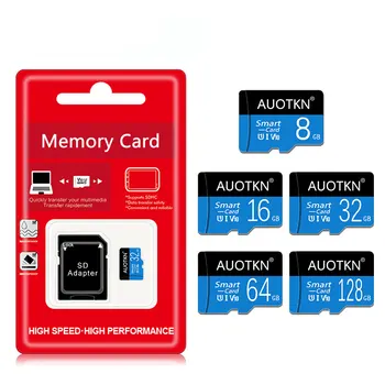 Бесплатный Адаптер Micro SD Card 8GB 16GB 32GB USH-1 Class 10 Mini sd Card 64GB 128GB 256GB 512GB U3 TF флэш-карта памяти для Камеры