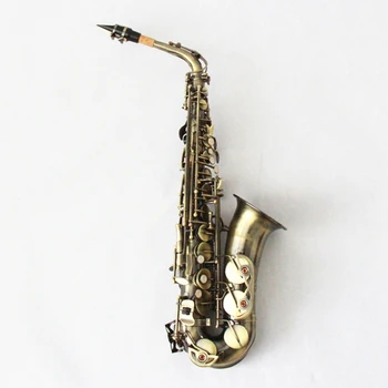 Хорошее качество Китайский Ми Бемоль Латунный материал Античный цветной альт-саксофон