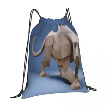 Бумажные животные, легкие сумки на шнурке с дизайном рюкзака, адаптированные для мужского кемпинга и пеших прогулок, рюкзак в готическом стиле Харадзюку