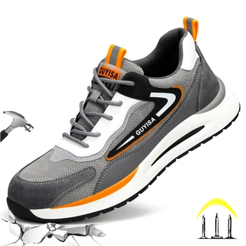 Dian Sen/Новая летняя Защитная обувь для мужчин, Несокрушимые Легкие дышащие кроссовки с защитой от проколов и стальным носком, обувь на платформе