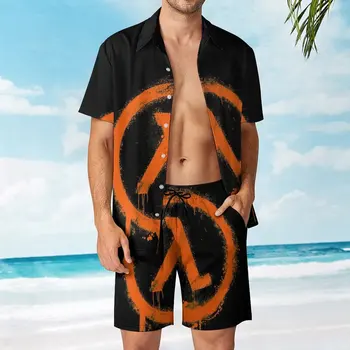 Мужской пляжный костюм Rise & Shine, креативный костюм из 2 предметов, Винтажный домашний костюм, Размер Eur