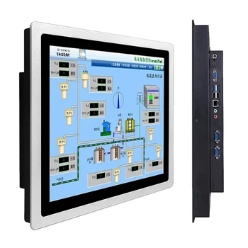 15-дюймовый Промышленный Планшетный ПК, встроенный Компьютер с емкостным сенсорным экраном, Универсальная панель с WiFi RS232 Com для Win10 Pro
