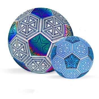 Светящийся футбольный мяч, ночной светоотражающий футбольный мяч, светящийся в темноте, профессиональный мяч размера 5 для подростков, взрослых, командный тренировочный мяч
