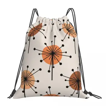 Рюкзаки Atomic Era Sputnik Starburst, модные Портативные сумки на шнурке, Спортивная сумка с завязками, сумки для книг для путешествий