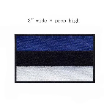 Нашивка с флагом Эстонии шириной 3 дюйма/Вышитые значки/Нашивки с железом