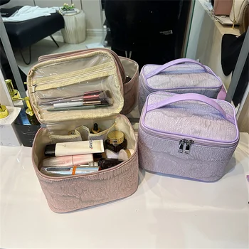 Корейская версия косметички большой емкости для деловых поездок, портативная сумка для хранения туалетных принадлежностей и косметики