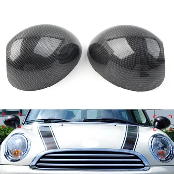 1 пара чехлов для автомобильных зеркал из углеродного волокна для Mini R55 R56 R57 R58 R59 R60 R61