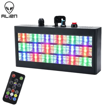 ALIEN 18 светодиодный стробоскоп RGB вспышка Эффект сценического освещения Активированный звук для клубной дискотеки Вечеринки DJ праздника С регулируемой скоростью