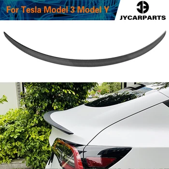 Карбоновый Задний Спойлер багажника Boot Lip Wing для Tesla Model 3 Модель Y 2016-2020 Задний Спойлер багажника Boot Lip Wing Spoiler