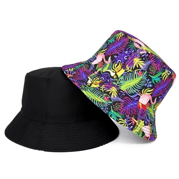 Летняя защита от солнца, мультяшные шляпы-ведра, Панама, кепка с принтом в стиле хип-хоп Gorros, шляпа рыбака для мужчин, женщин, двойная боковая одежда, мода