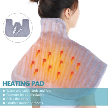 Электрическая Грелка, Плечевой терапевтический обогреватель, 3-скоростной режим, Зимнее тепловое одеяло