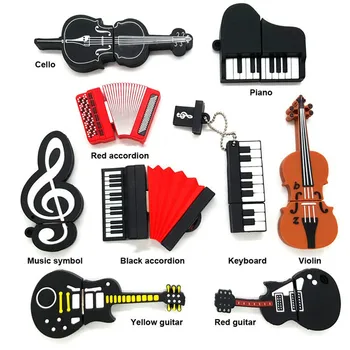 Оптовая реклама Креативная мультяшная музыкальная нота USB флэш-накопитель ПВХ музыкальный подарок USB флэш-накопитель USB Memory Stick милая игрушка