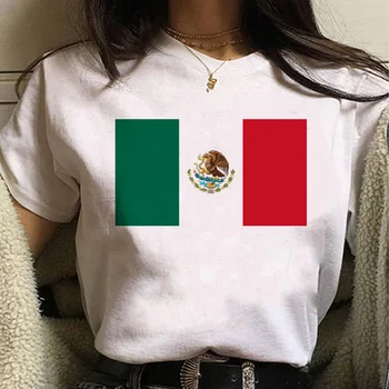 Мексиканская футболка, женские футболки с японским комиксом, уличная одежда, женская японская манга, забавная одежда