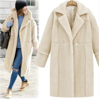Новое осенне-зимнее пальто средней длины Шерстяное пальто для женщин, Пальто и куртки для женщин