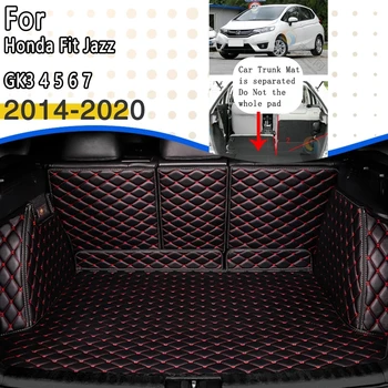 Съемные Коврики для багажника автомобиля Honda Fit Jazz GK3 4 5 6 7 2014 2015 2016 2017 2018 2019 2020 Специальный коврик для багажника Автомобильные Аксессуары