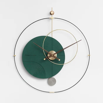 Испания Роскошные Настенные часы для Гостиной Бесшумные Металлические Современные часы Простота Дизайна Больших часов Креативный декор Кухни