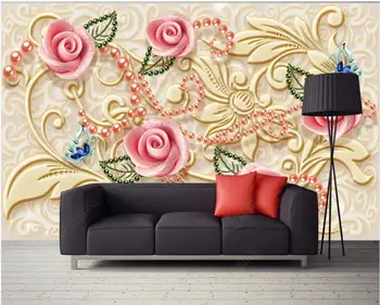 обои 3D на заказ фреска на стену в европейском стиле богатые украшения цветы домашний декор фотообои для стен в рулонах