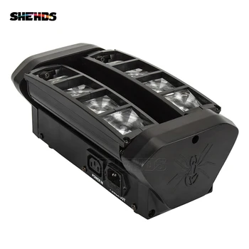 SHEHDS 8 Eyes Mini LED Beam 8x6 Вт Spider RGBW Beam LED DMX Профессиональное Освещение Сцены, Дискотеки, вечеринки, ди-джеев