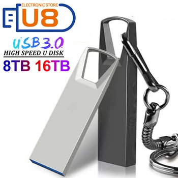 USB 3,0 Флешка 2 ТБ 1 ТБ USB Флэш-накопитель 2 ТБ Флешка флешка 1 ТБ Металлический U-диск Memoria Usb 3,0 Флешка для телефона/ПК/Автомобиля/ТЕЛЕВИЗОРА