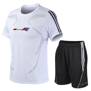 Для BMW S1000R S1000RR S1000XR 2023 мужская футболка с короткими рукавами, дышащая спортивная одежда свободного кроя, летняя с логотипом