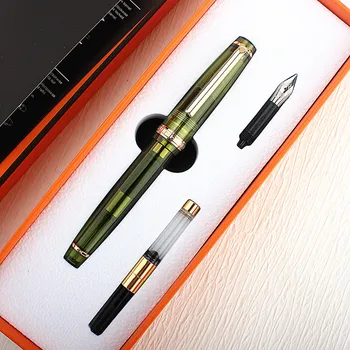 Авторучка Jinhao 82 из смолы, иридиевая сверхтонкая ручка с преобразователем, набор ручек для письма с золотым зажимом
