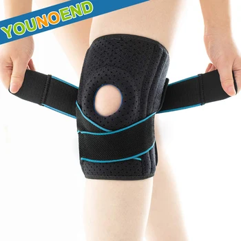Наколенник с боковыми стабилизаторами и гелевыми накладками на коленную чашечку, регулируемые компрессионные наколенники для мужчин и женщин, облегчающие боль в суставах