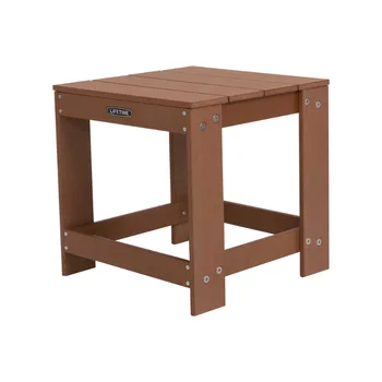 Долговечный квадратный стол Adirondack из искусственного дерева коричневого цвета, 60246 16 дюймов. Д X 16 дюймов Ш X 16 Дюймов В Столы для кемпинга