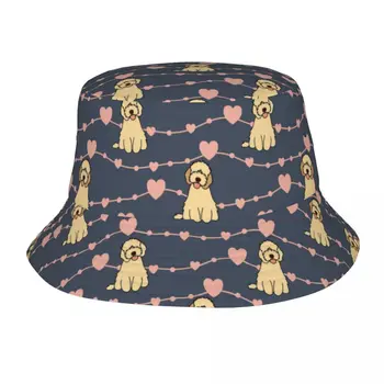Модные шапки-ведра с изображением собачьего Пуделя для женщин и мужчин с принтом 