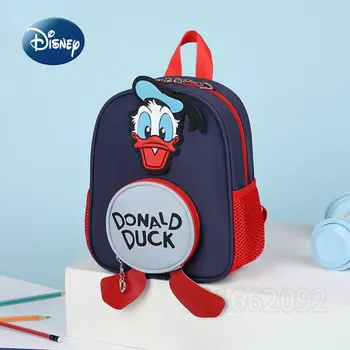 Новый детский рюкзак Disney Donald Duck, Мультяшный милый детский школьный рюкзак в 3D стиле, большой емкости, модный школьный рюкзак для мальчиков