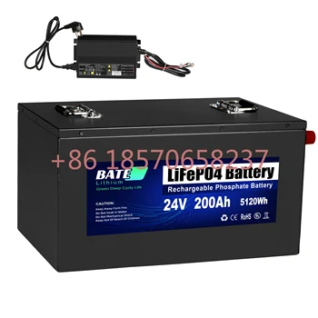 литий-ионные батареи lifepo4 24V 200ah аккумуляторных батарей солнечной системы для электрической части велосипеда