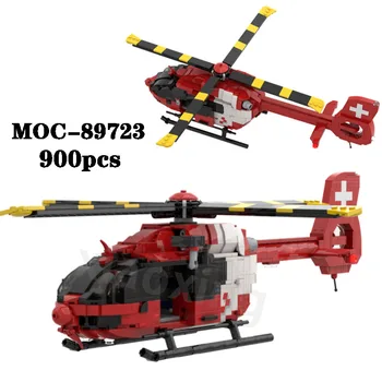 Новый MOC-89723 Городской спасательный вертолет быстрого реагирования Airbus Helicopter Puzzle Строительный блок 900 шт. Для взрослых и детей Подарок на День рождения