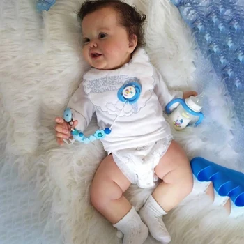 Модная Кукла-Реборн с Мраморной кожей, Новорожденная Мягкая силиконовая кукла с реальным прикосновением boneca reborn silicone completa