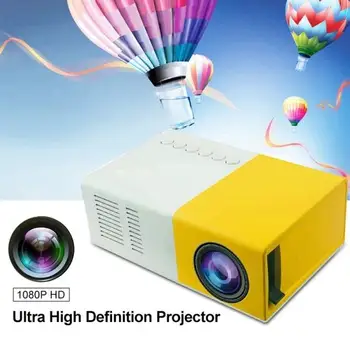 Портативный проектор 3D Hd Led для домашнего кинотеатра, совместимый с HDMI USB аудиопроектор, мини-проектор Yg300