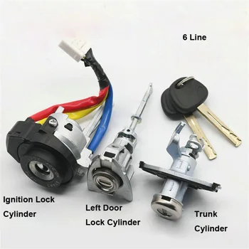 Автомобильный Комплект цилиндров полного замка для Hyundai Sonata, 8 ключей Зажигания, Цилиндр замка автомобиля, специальная модификация, соответствующий Цилиндру Дверного замка