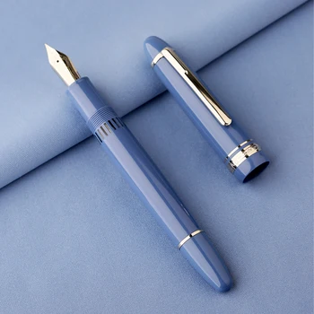 Новая авторучка Majohn P136 с металлическим медным поршнем 0,4EF 0,5 F с наконечниками светло-голубого цвета, школьные принадлежности, канцелярские ручки для студентов