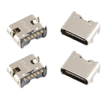 Современный USB 3.1 для мобильного телефона DIY, 6-контактный разъем SMD DIP, разъем для зарядки Type-C, разъем для розетки Type C