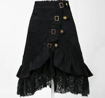 одежда в стиле хиппи бохо с металлическим ретро дизайном, интернет-магазин в британском стиле, цыганская юбка трапециевидной формы, хлопковые кружевные черные юбки миди