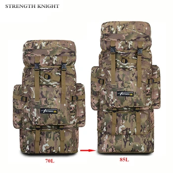 Рюкзаком большой емкости объемом 85 л, нейлоновой водонепроницаемой армейской сумкой Molle в военном камуфляже, мужским рюкзаком, рюкзаком для пеших прогулок, дорожными рюкзаками