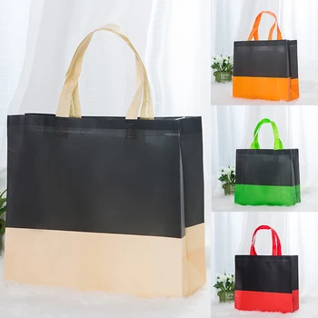 Новая складная сумка для покупок, Многоразовая сумка-тоут, Складная дорожная сумка для покупок, Лоскутная цветная ткань, нетканые эко-сумки для покупок