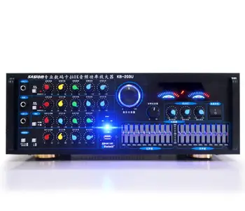 1000 Ватт Настроили 2,0 Аудио стерео караоке DJ BT микшерный эквалайзер BT с профессиональным усилителем мощности USB/SD/FM/BT